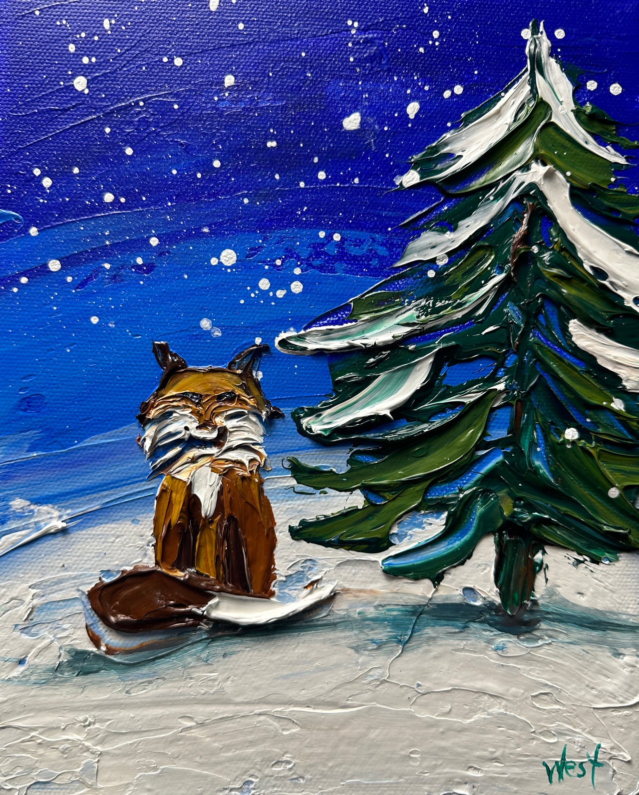 "Winter's Foxglow" - Original Artwork