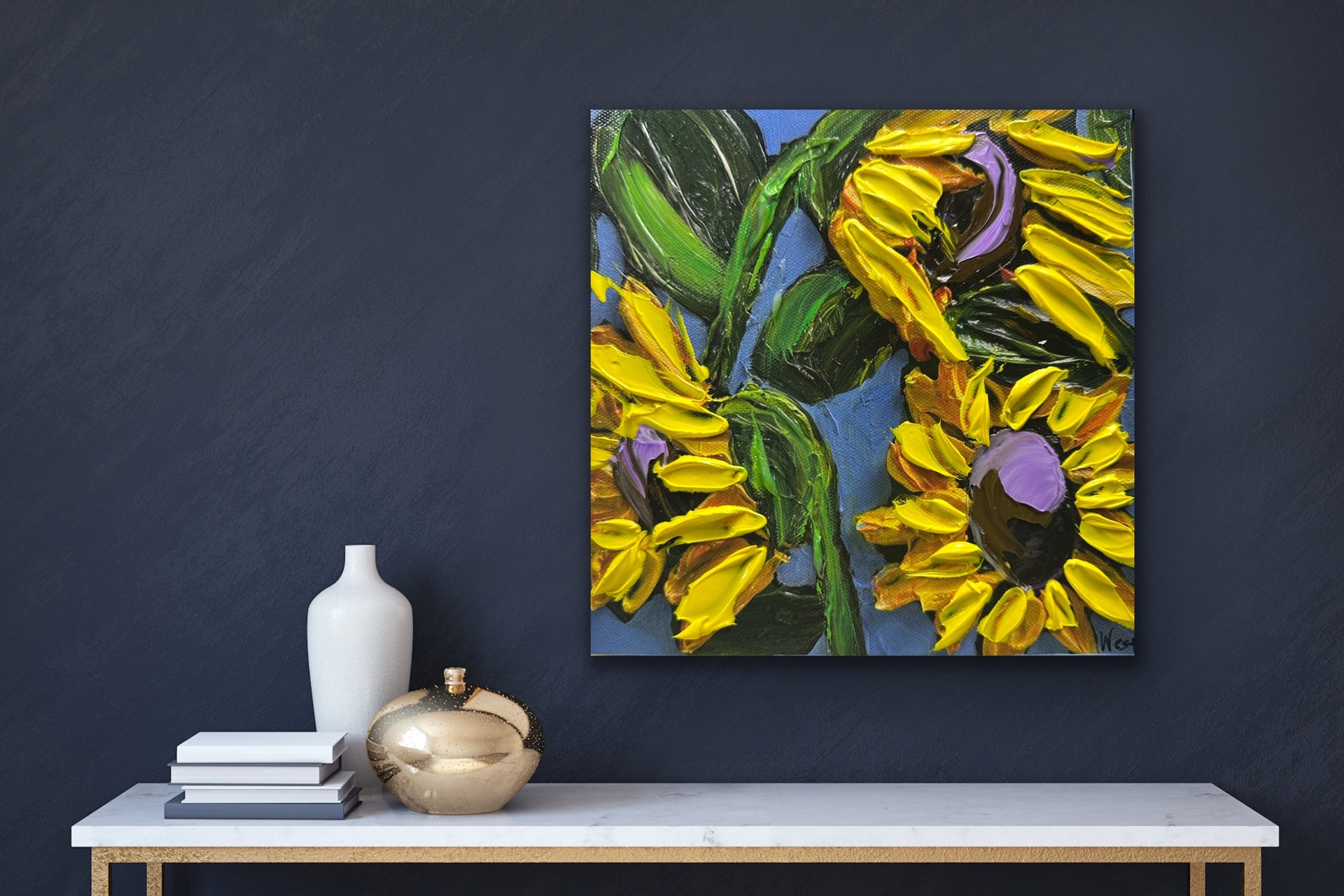 Chasing the Sun Sunflower by Sharon West Fine Art