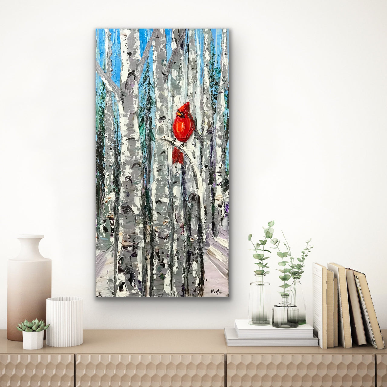 "Crimson in the Quiet" - Original Artwork