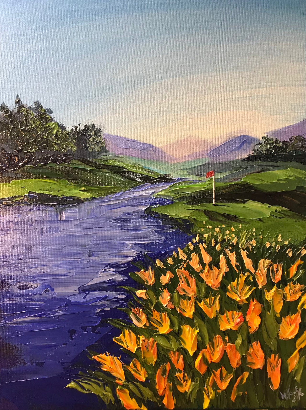 "Petals on the Green" - Artwork