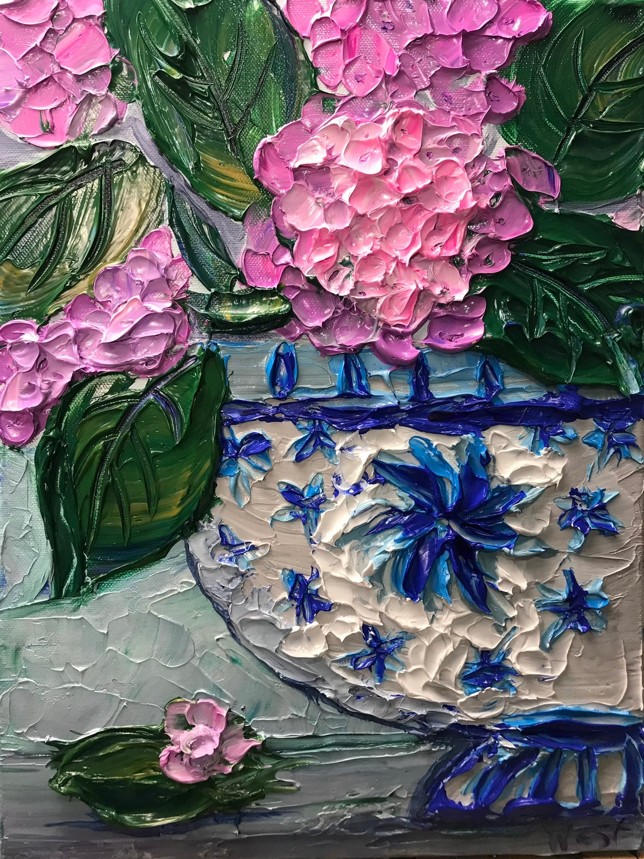"Grace in Blue China" - Original Artwork