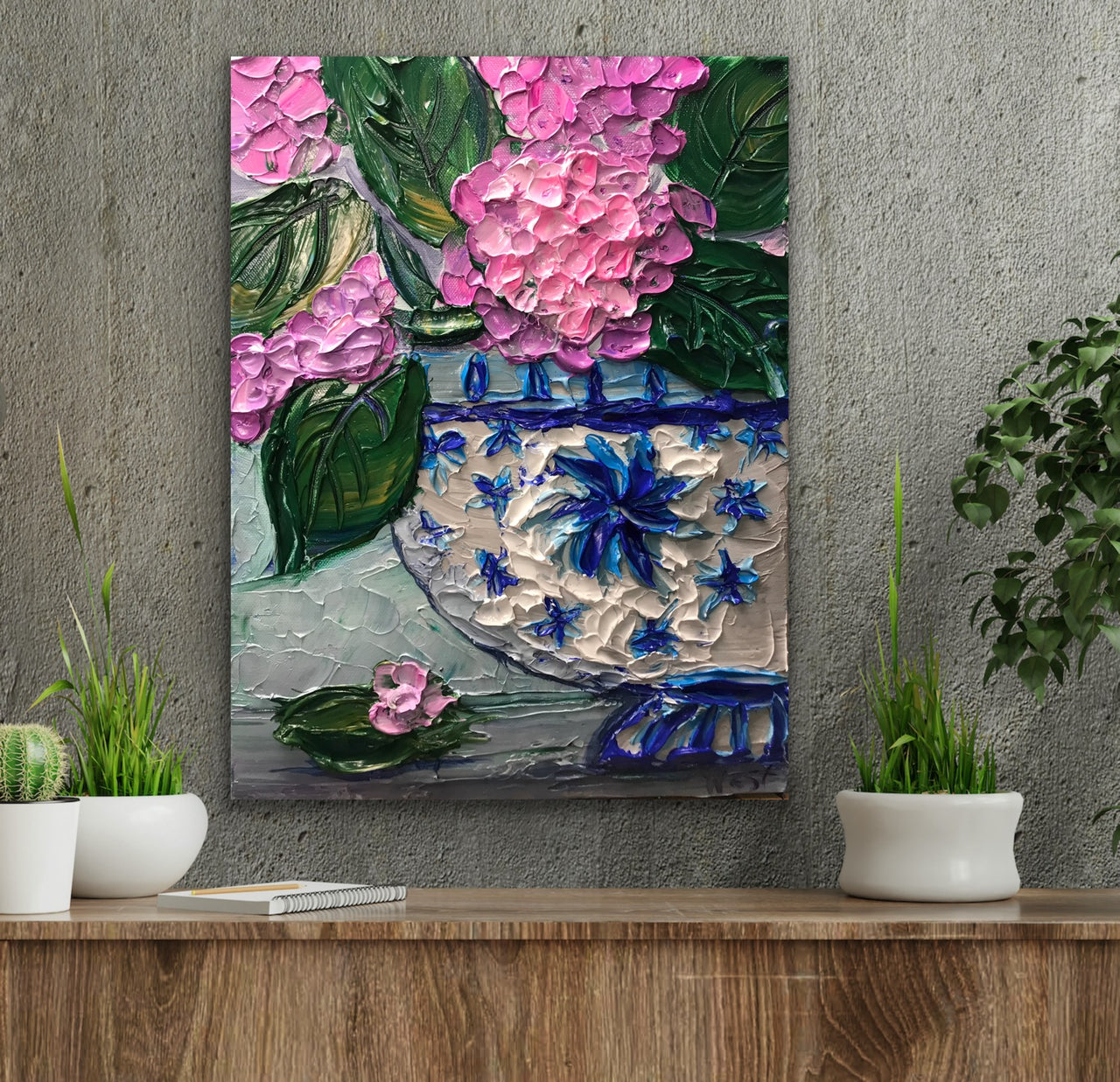 "Grace in Blue China" - Original Artwork