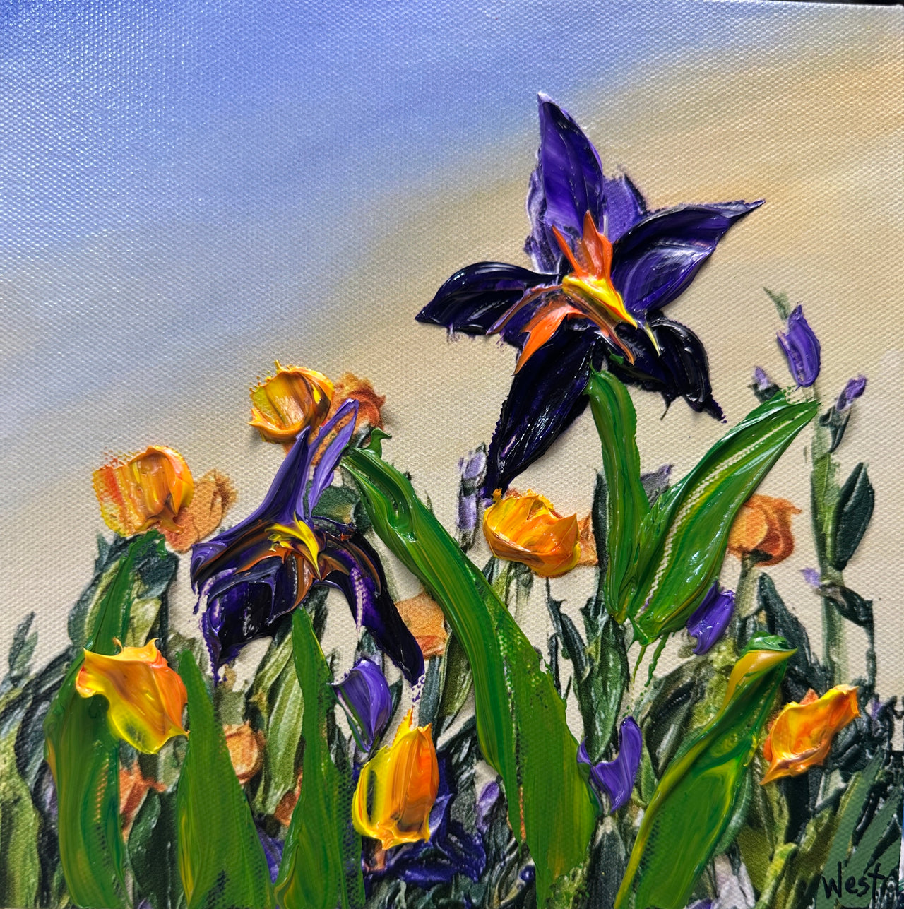 Iris Painting by Sharon West Fine Art