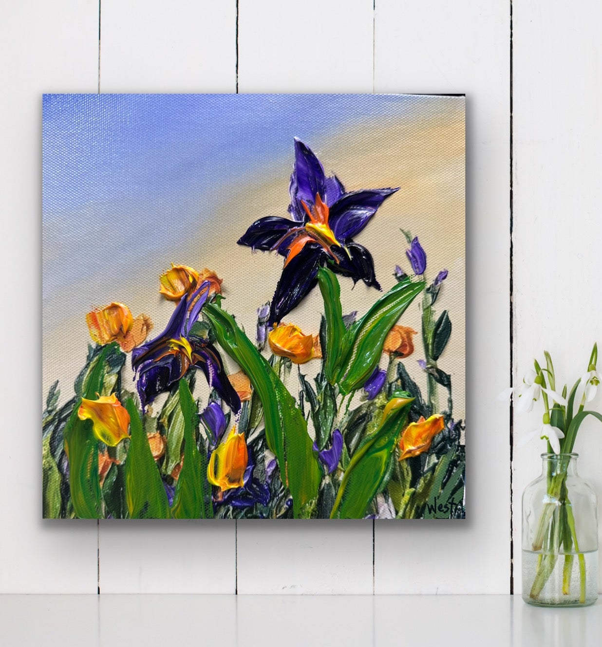 Iris Painting by Sharon West Fine Art