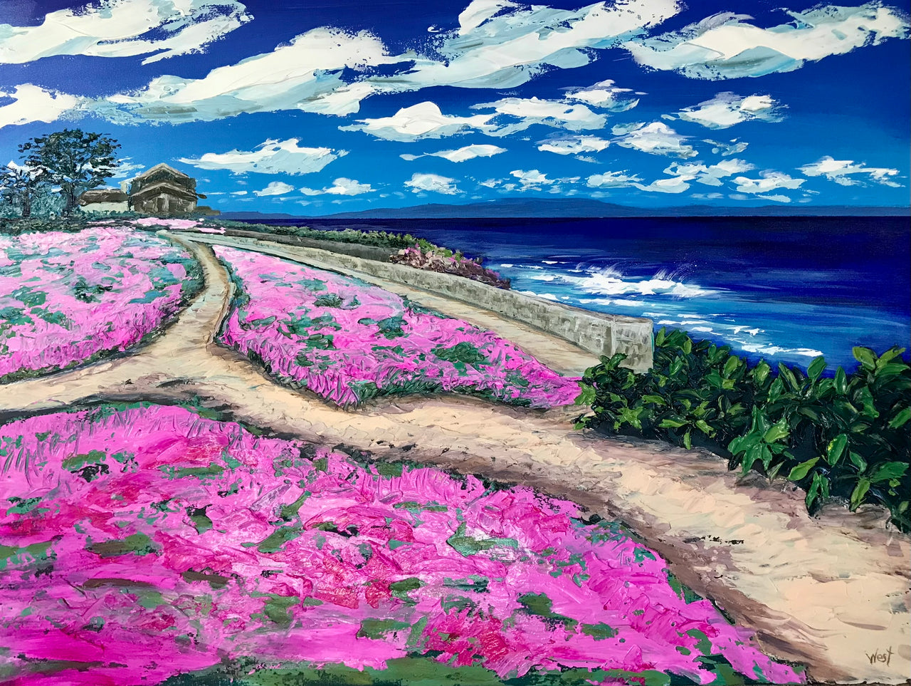 "Magic Bloom by the Pacific" - Original Artwork