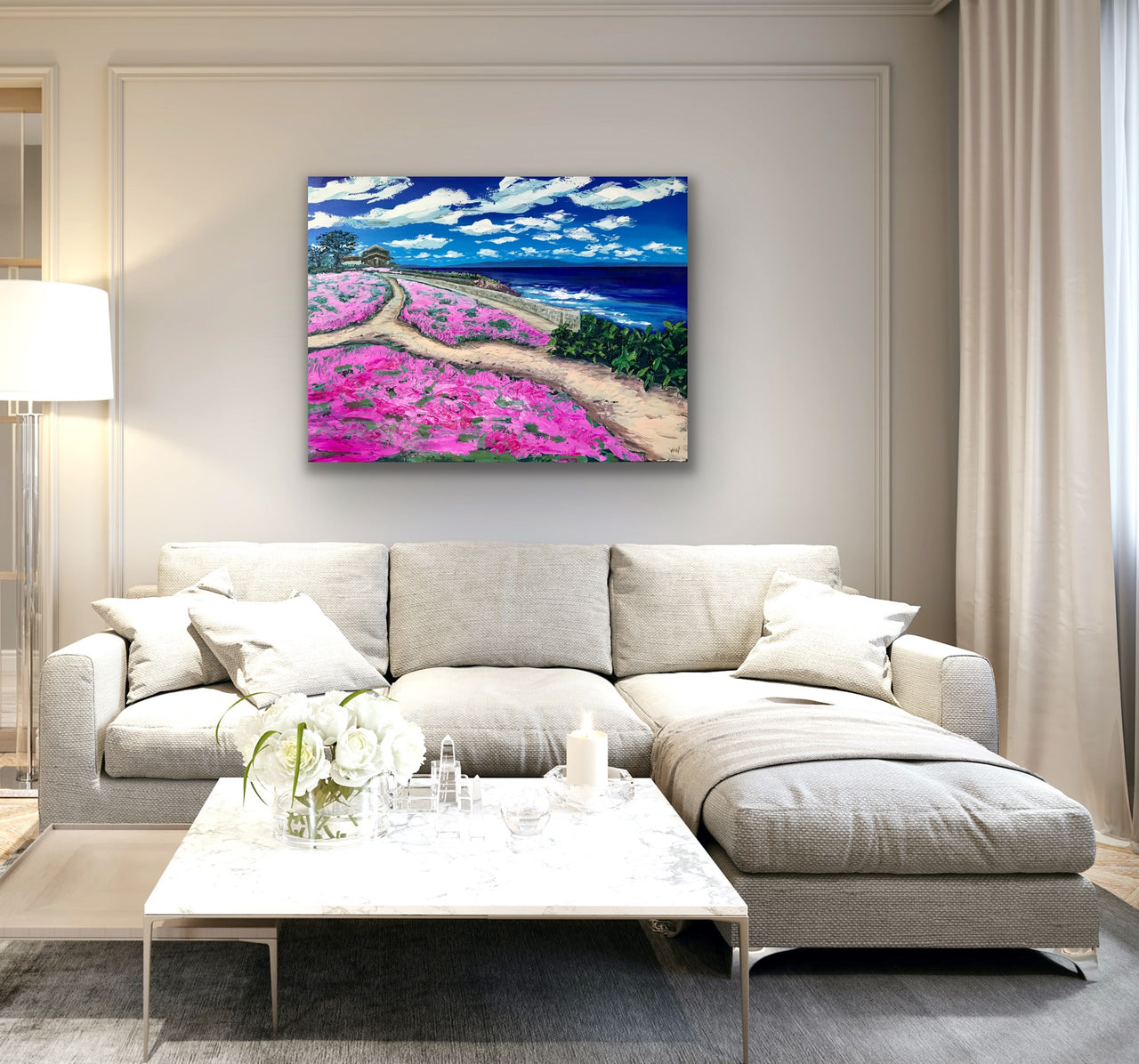 "Magic Bloom by the Pacific" - Original Artwork