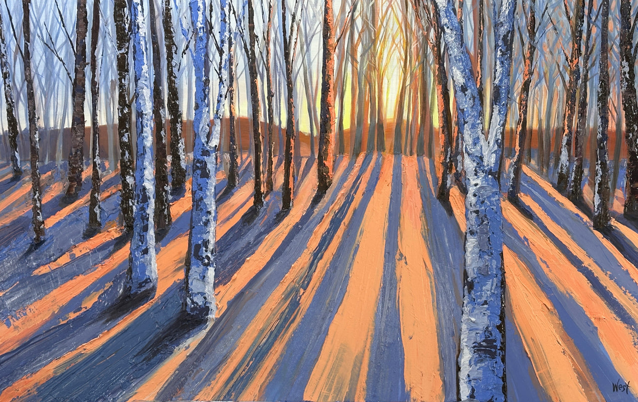 "Snowhush at Sunset" - Original Artwork
