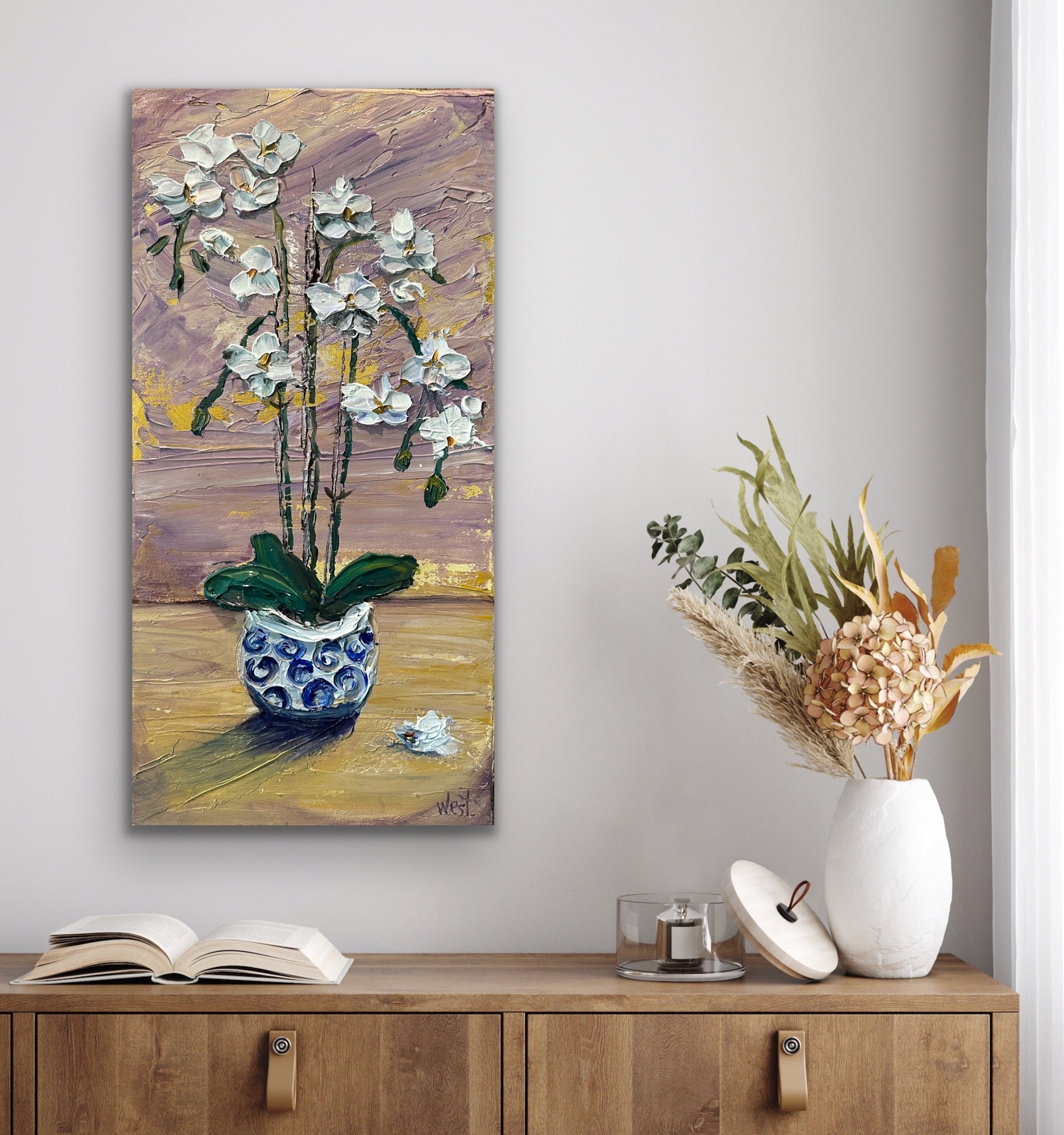 The Tender Bloom Orchid by Sharon West Fine Art