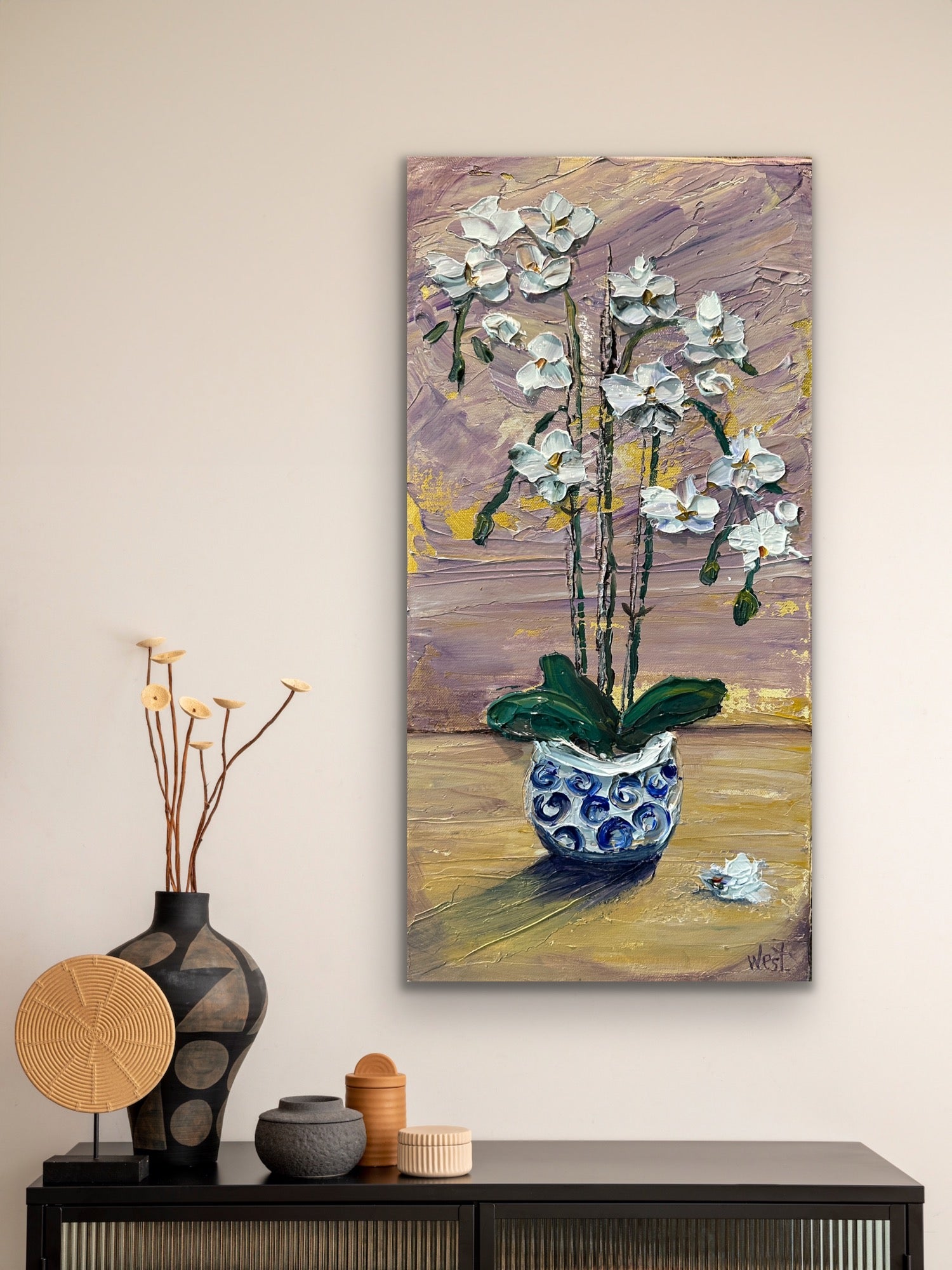 The Tender Bloom Orchid by Sharon West Fine Art