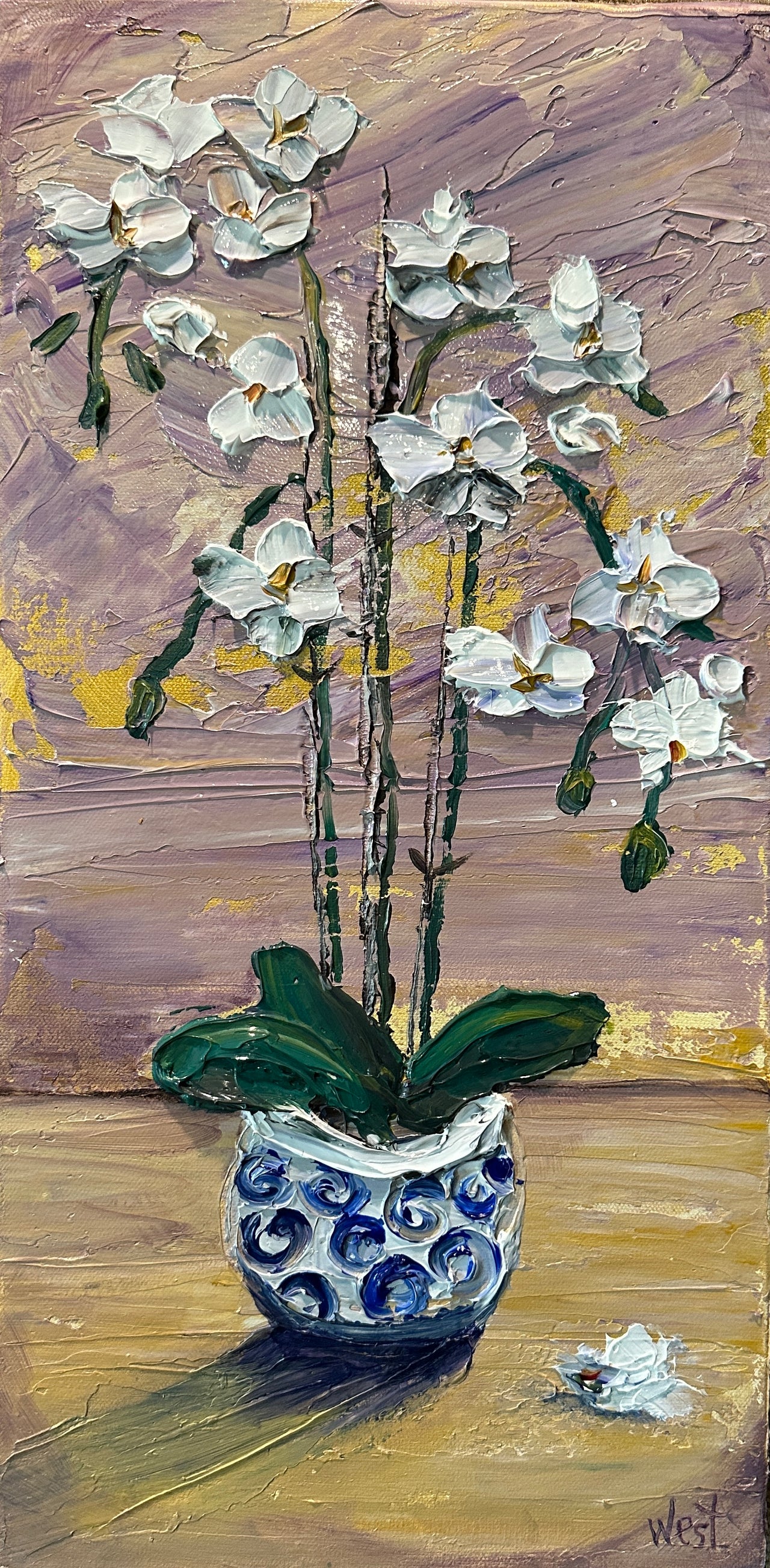 The Tender Bloom Orchid by Sharon West Fine Art