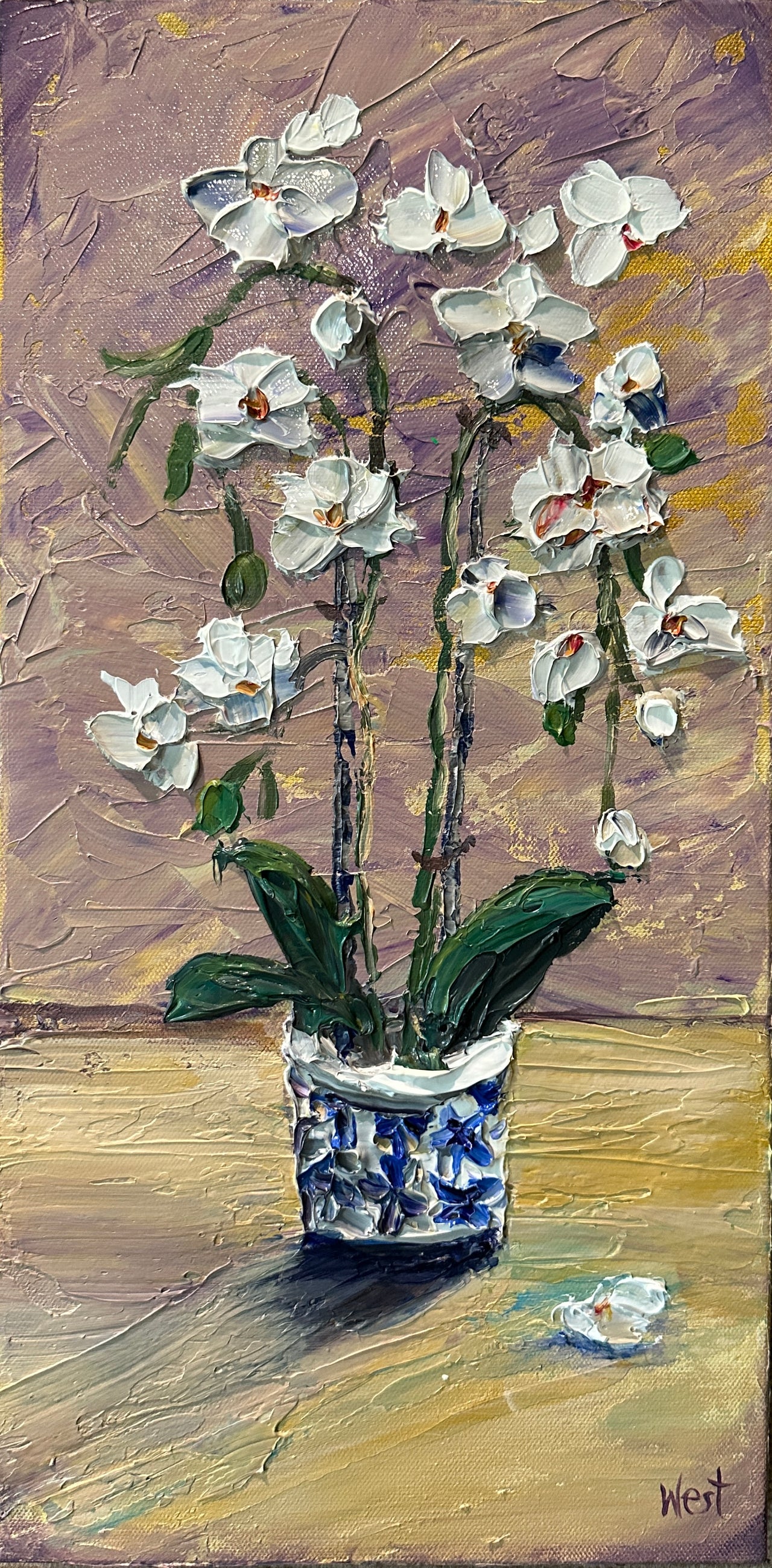 Tranquil Heart Orchid by Sharon West Fine Art