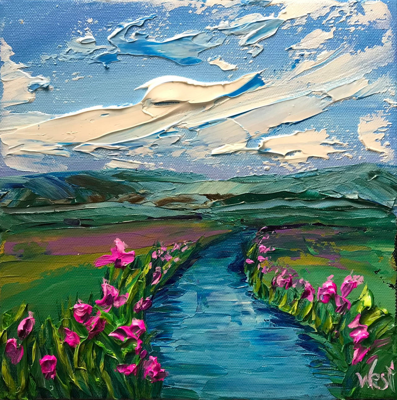 "Valley Stream in Bloom" - Original Artwork