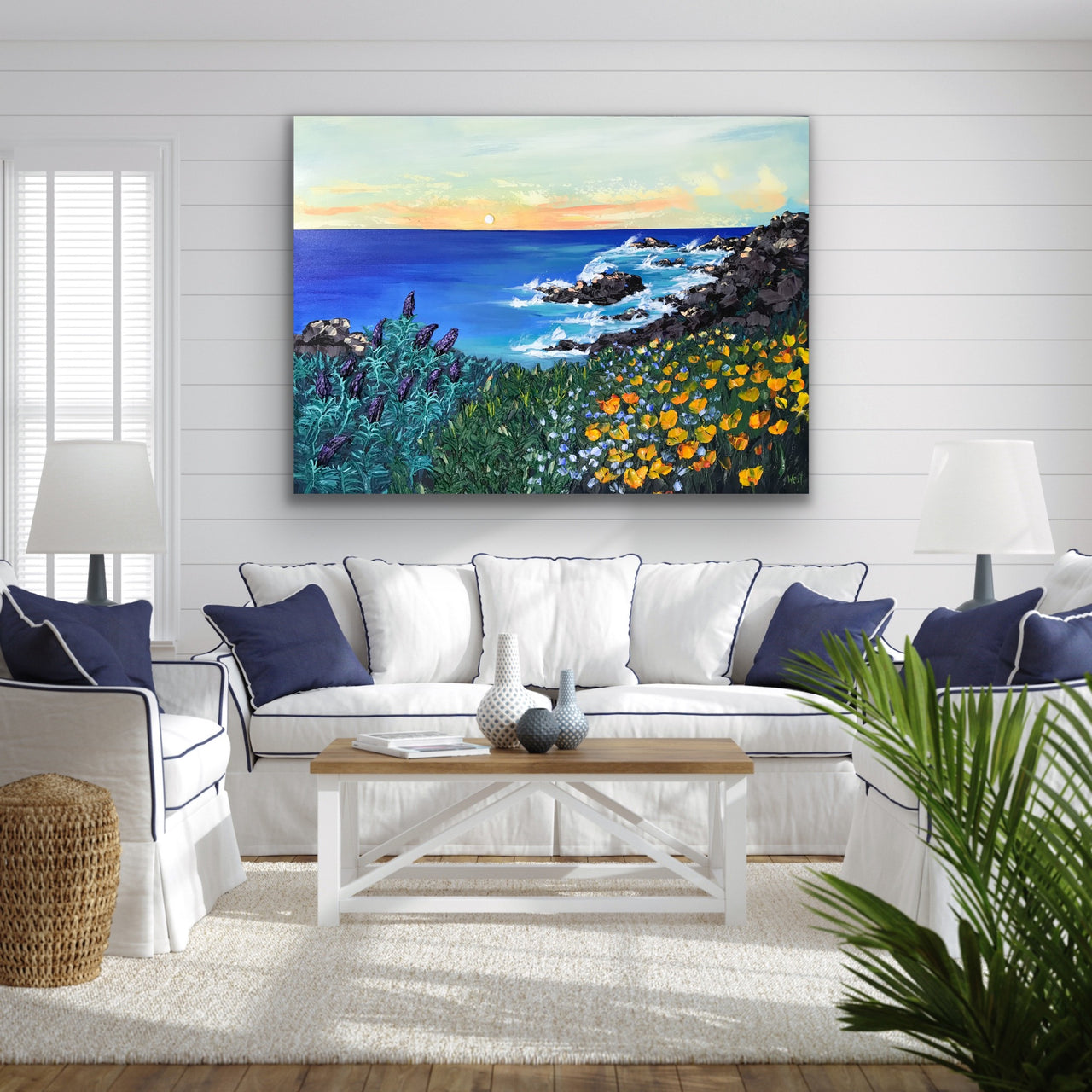 "Golden Hour Meets Pacific Bloom" - Original Artwork