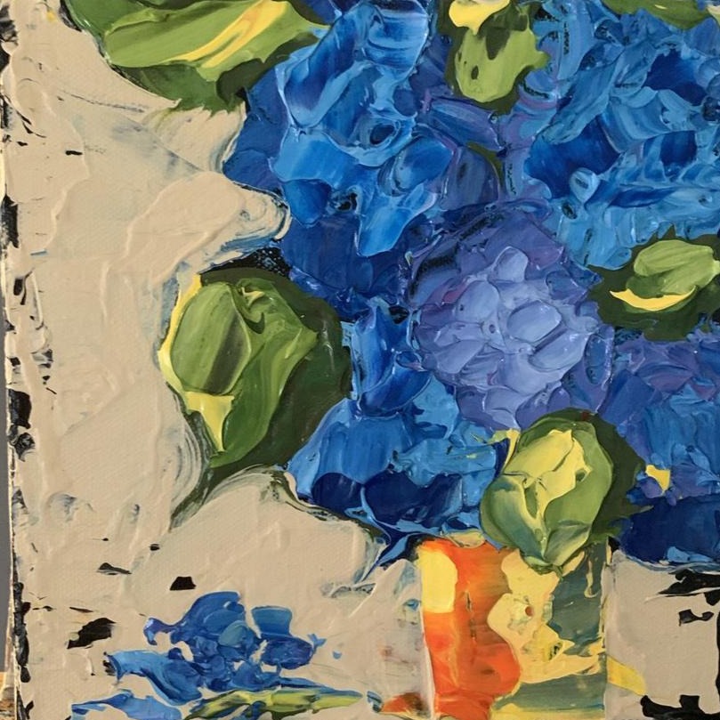 Hydrangea Love  8x8x1.5" - Artwork