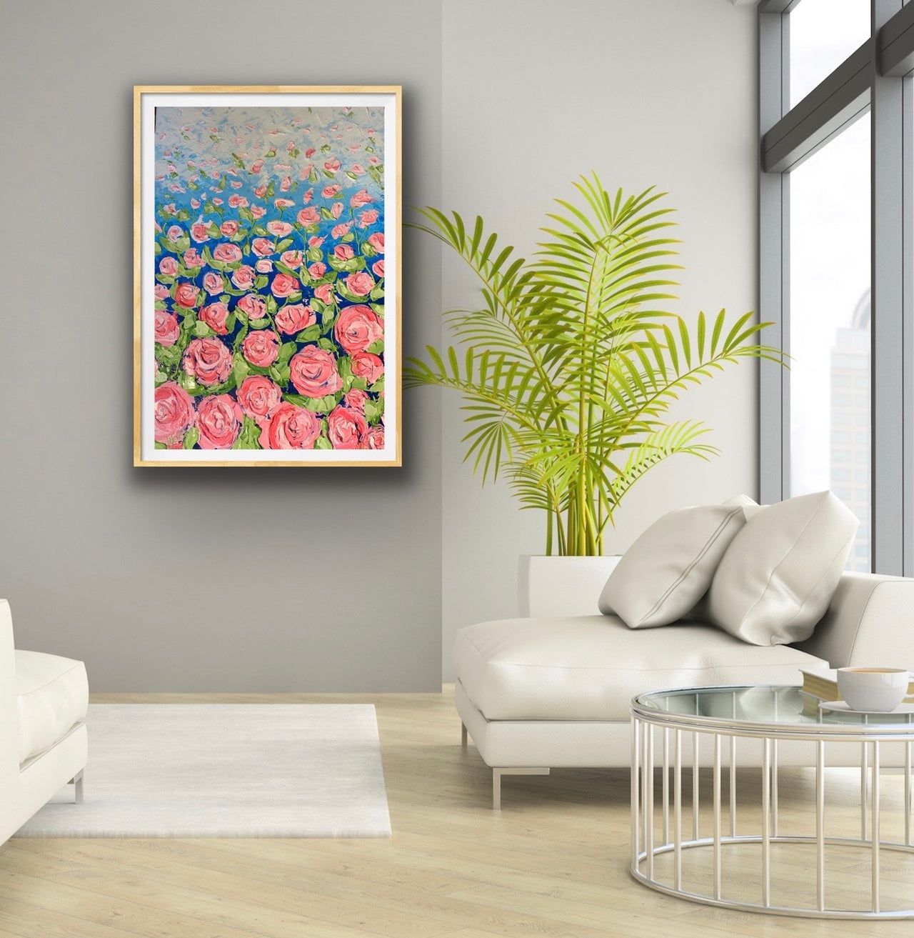 It's Raining Roses" 24" x 36" x 1.5" - Artwork