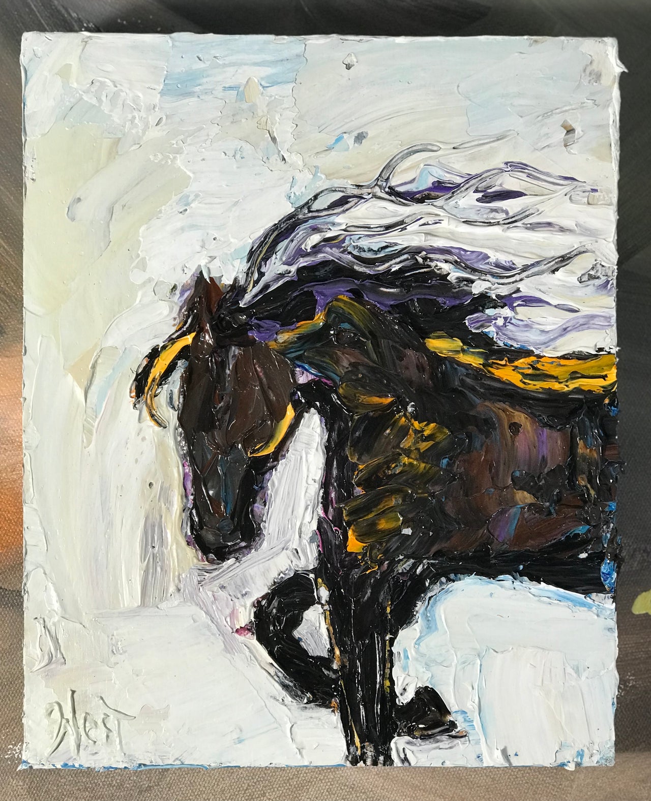 "Unbridled" - 10” x 8” x 1.5” - Artwork