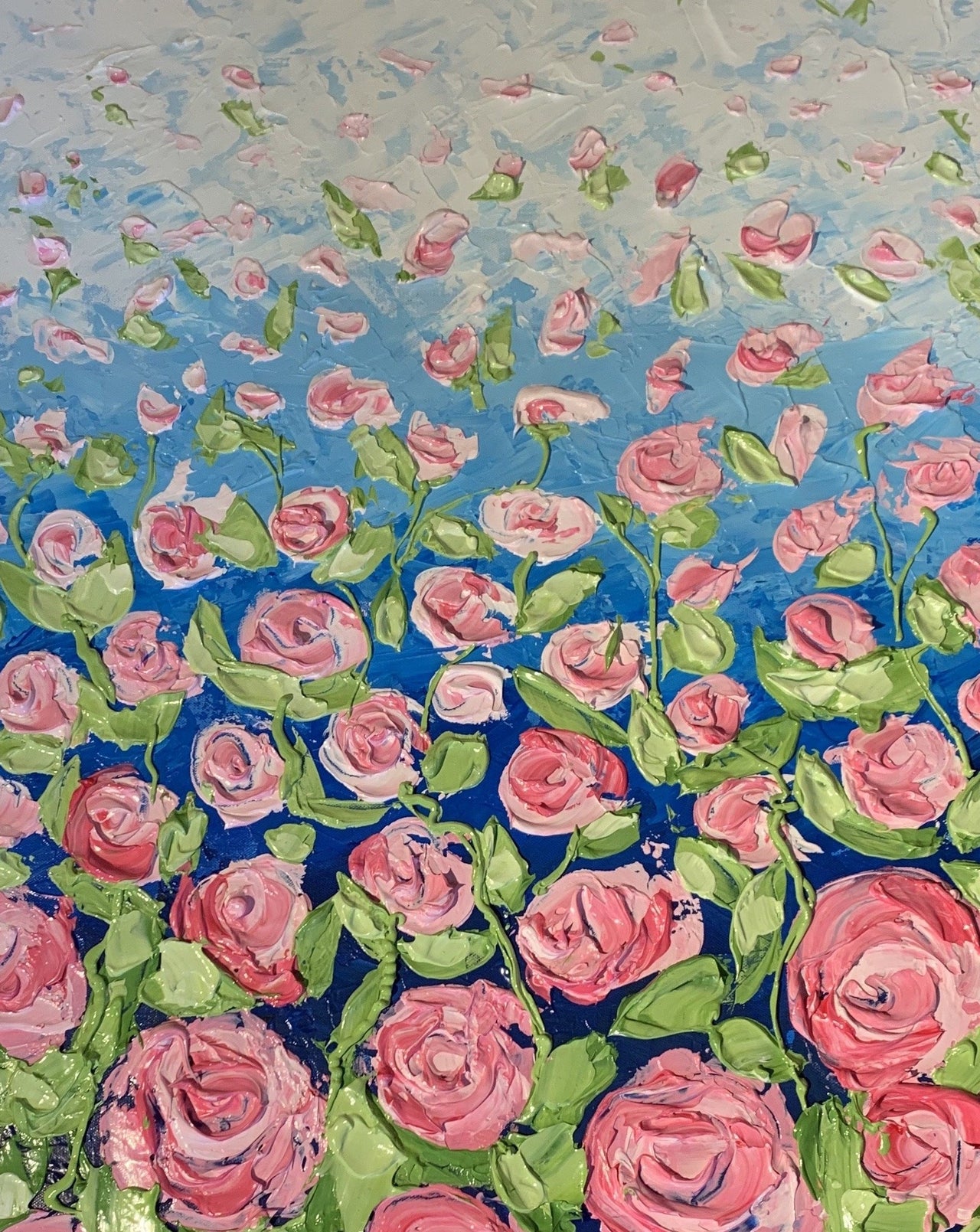 It's Raining Roses" 24" x 36" x 1.5" - Artwork