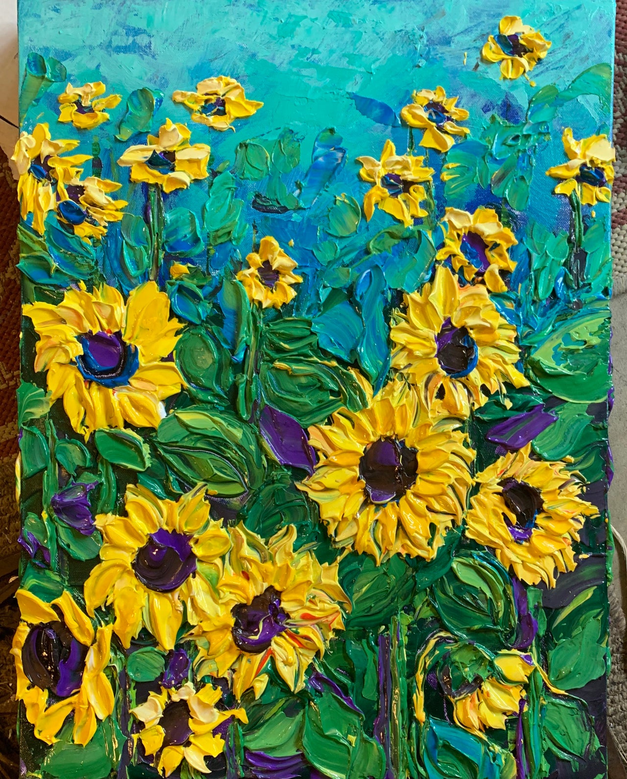 Sunflowers in the Blue - Artwork