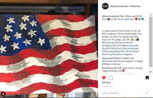 YAY! Blick Art Materials Featured My Patriotic Art on Instagram!