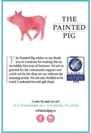 Find my art at award-winning gift shop, The Painted Pig in Lovettesville, VA