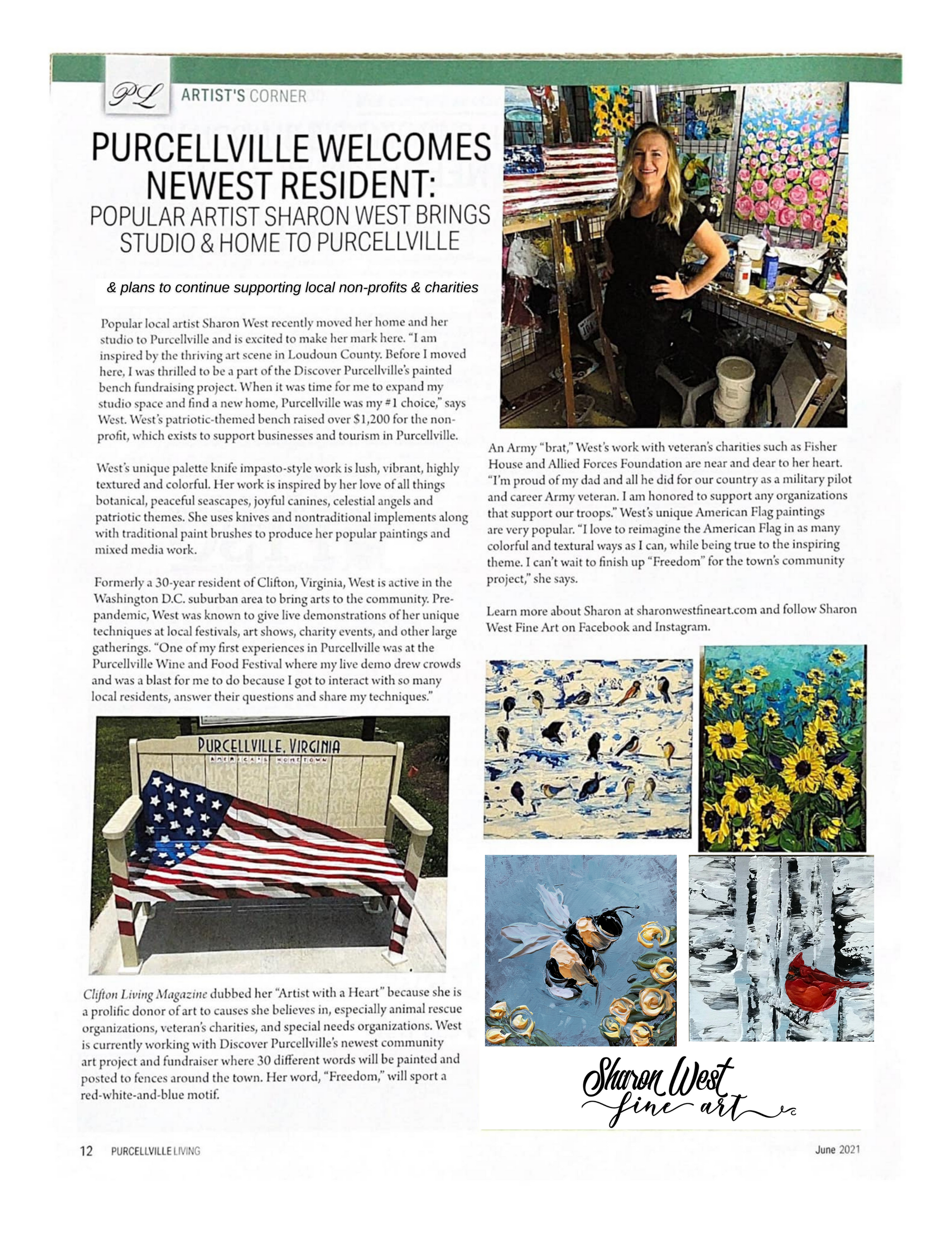 Honored to be featured in Purcellville Living Magazine!