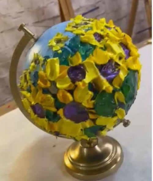 My "The World Stands with U" Sunflower Globe