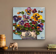 Original impasto palette knife painting by award-winning artist Sharon West