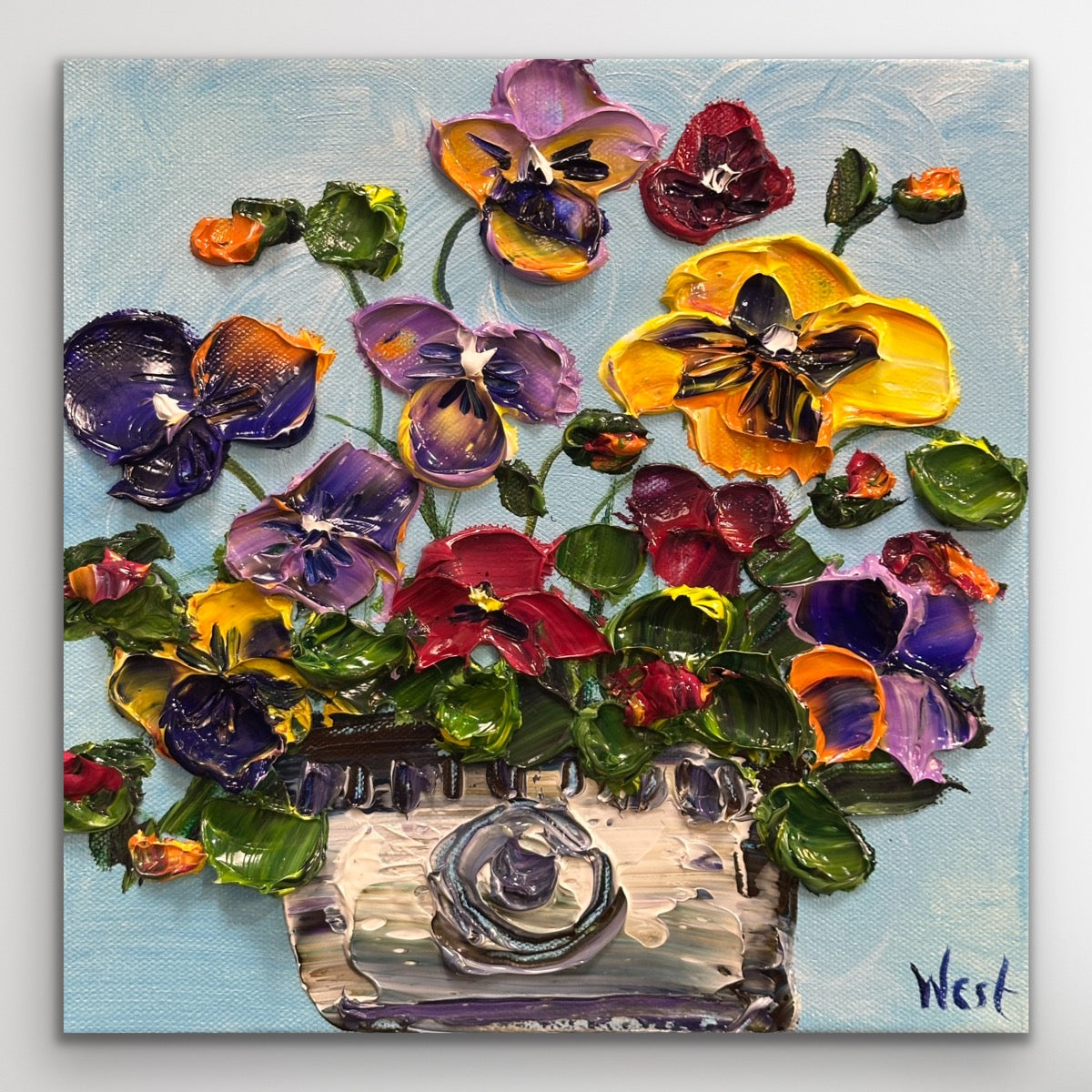"Dancing Pansies" - Original Artwork