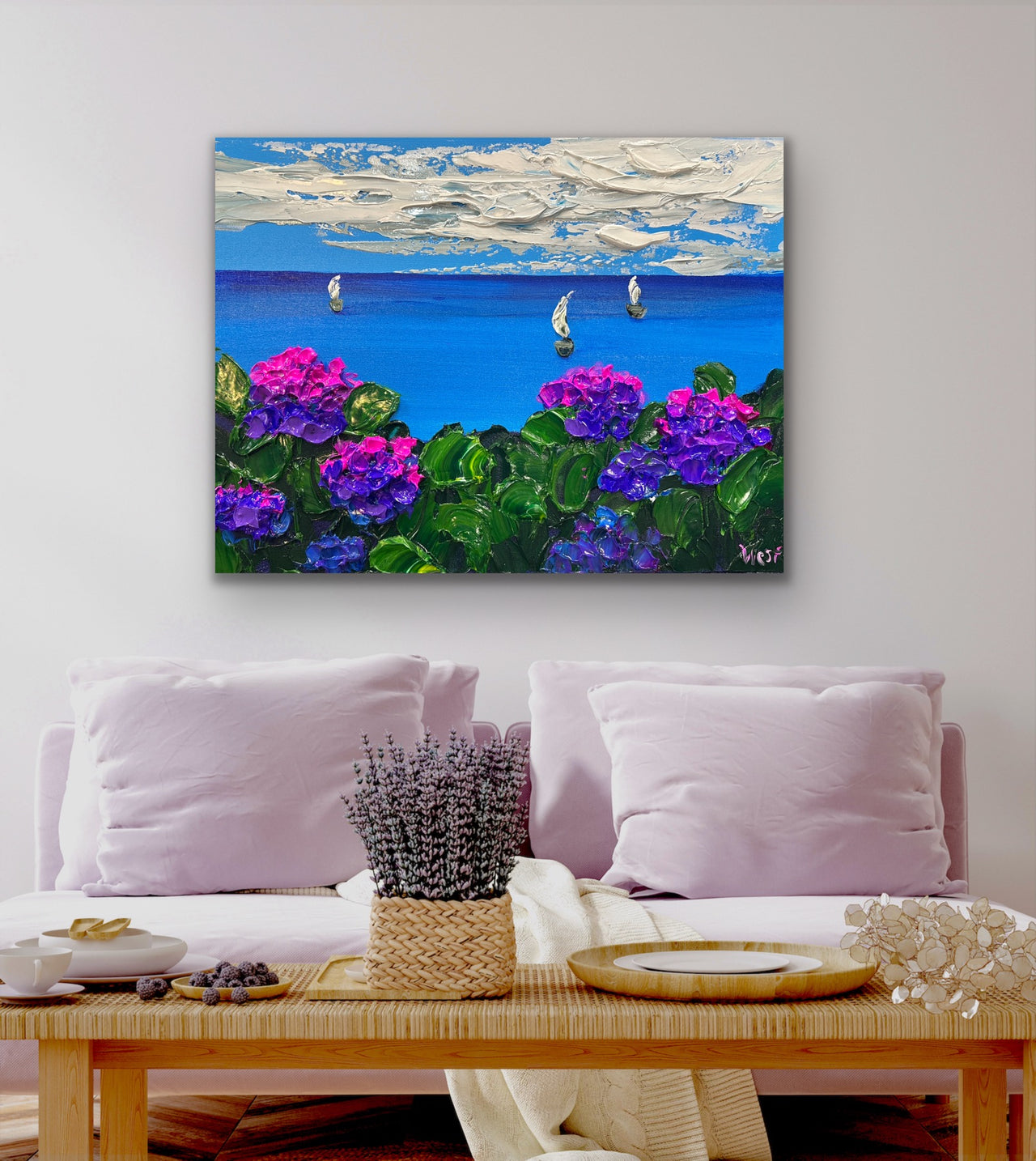 "Dreaming in Hydrangeas" - Original Artwork