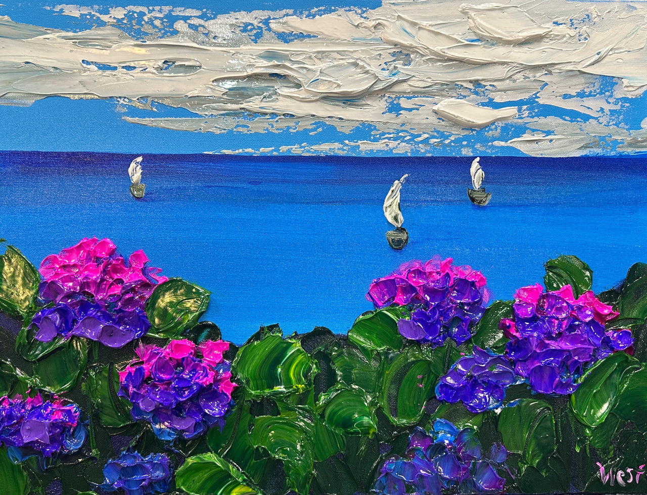 "Dreaming in Hydrangeas" - Original Artwork