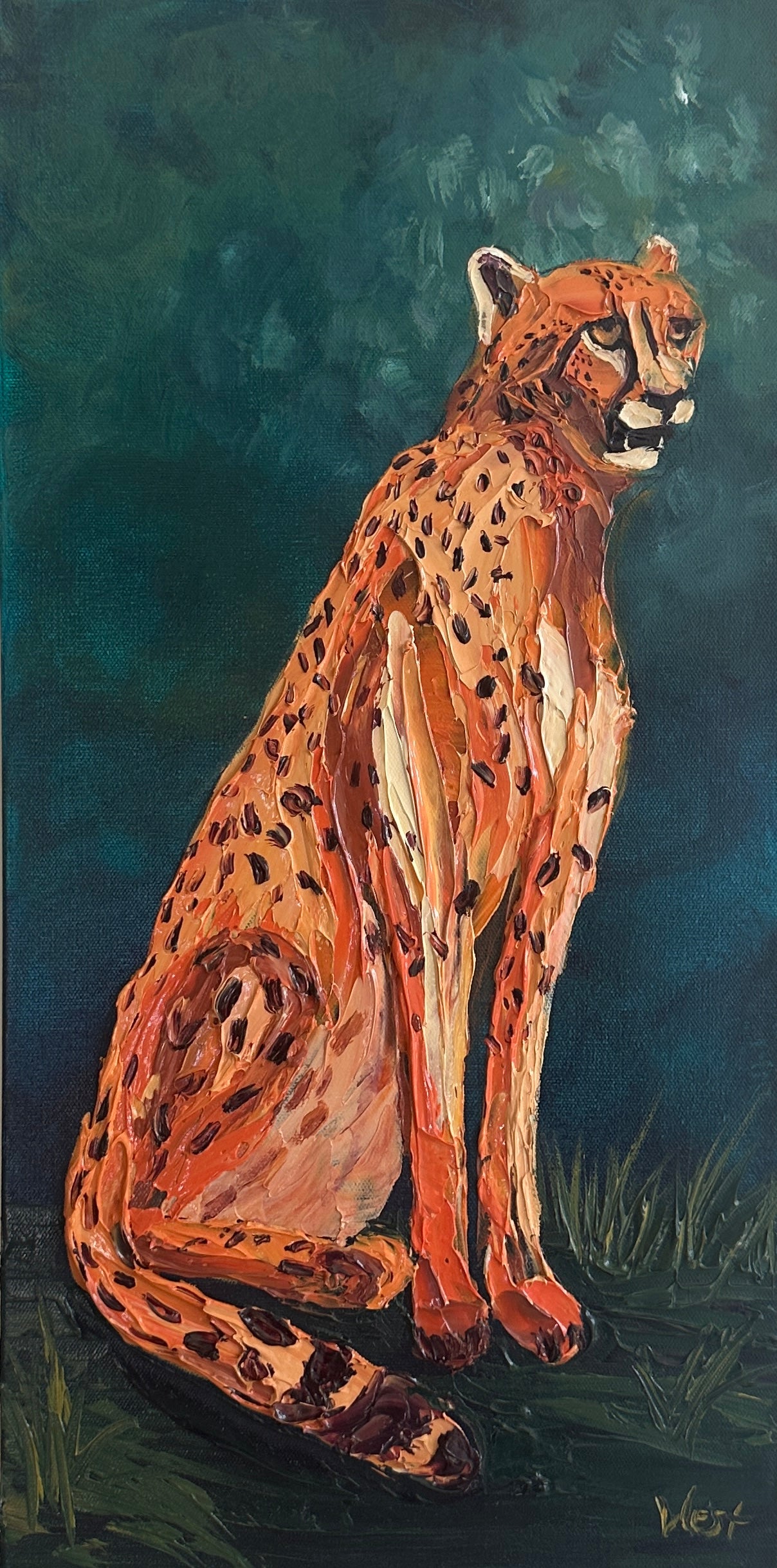 "Firelight Cheetah" - Original Artwork