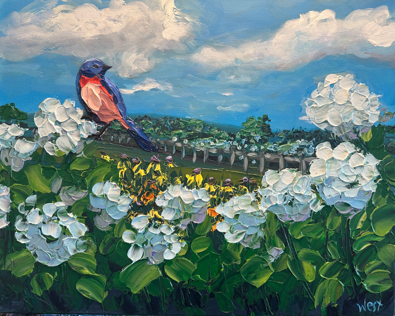 "Perched in Summer" - Original Artwork