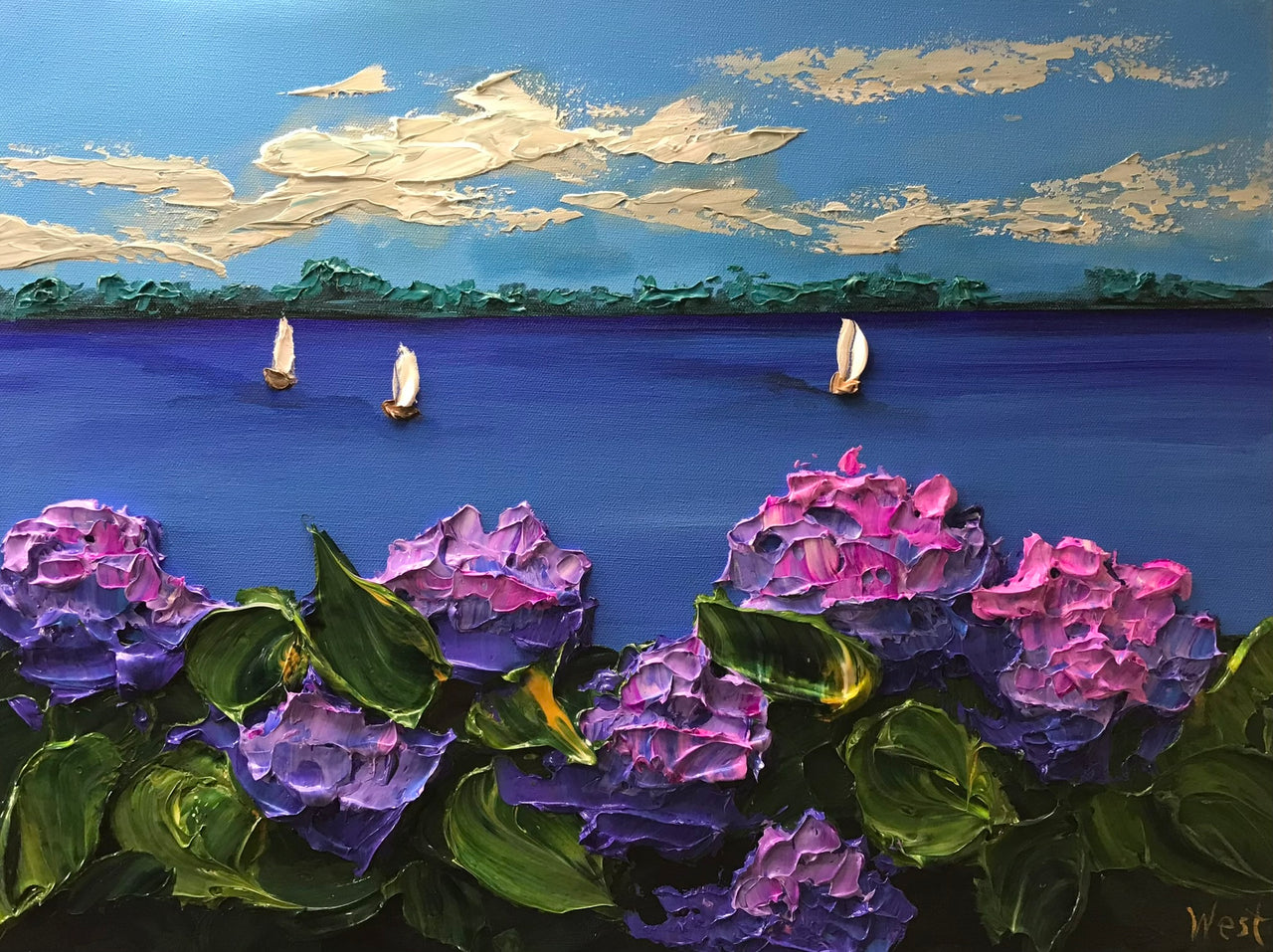 "Hydrangea Horizons" - Original Artwork