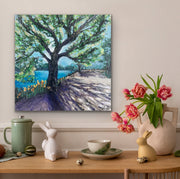 Tree shadow painting by Sharon West Fine Art