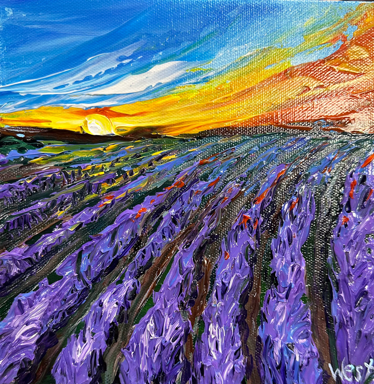 "Lavender Sunscape" - Original Artwork