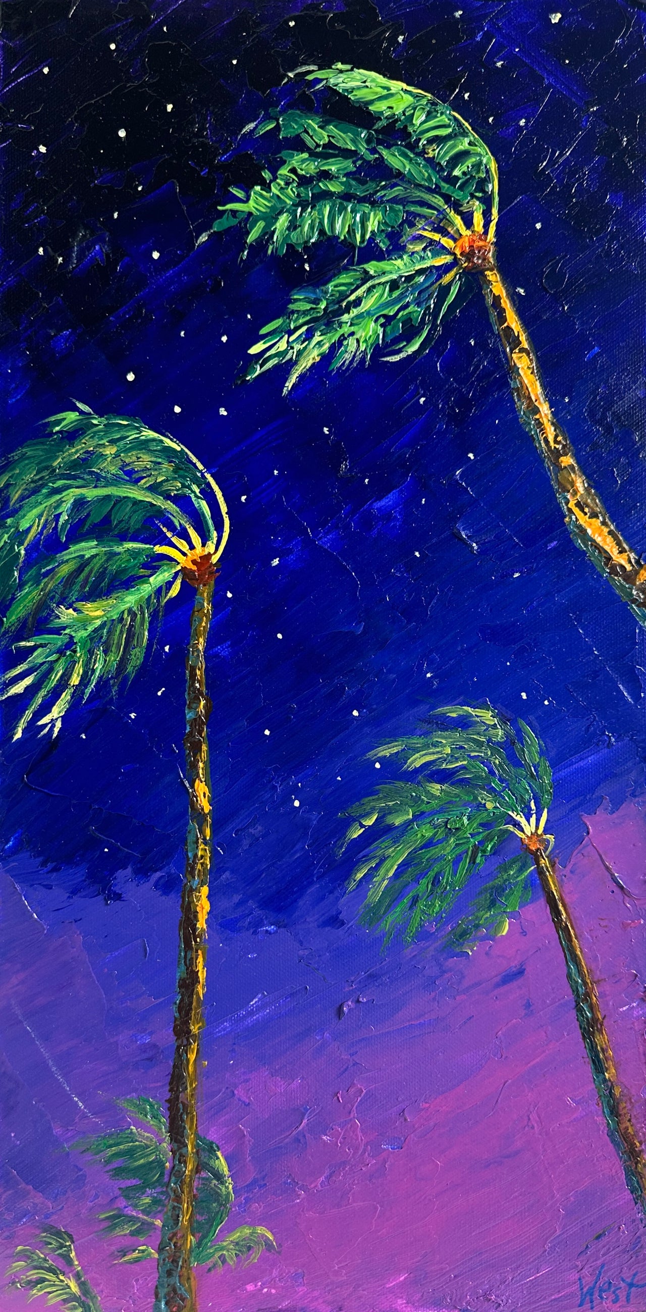 "Midnight Palms" - Original Artwork