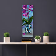 Impasto Palette Knife orchid Painting hot pink 