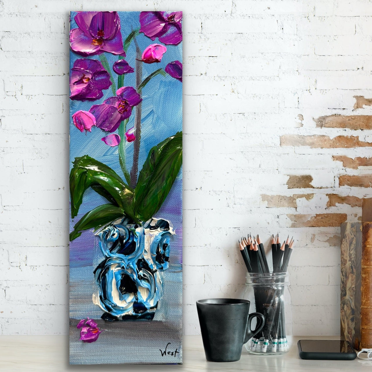 Orchid Painting by Sharon West Fine Art