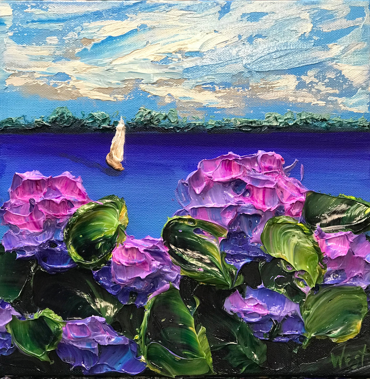 "Sailing Through Petals " - Original Artwork