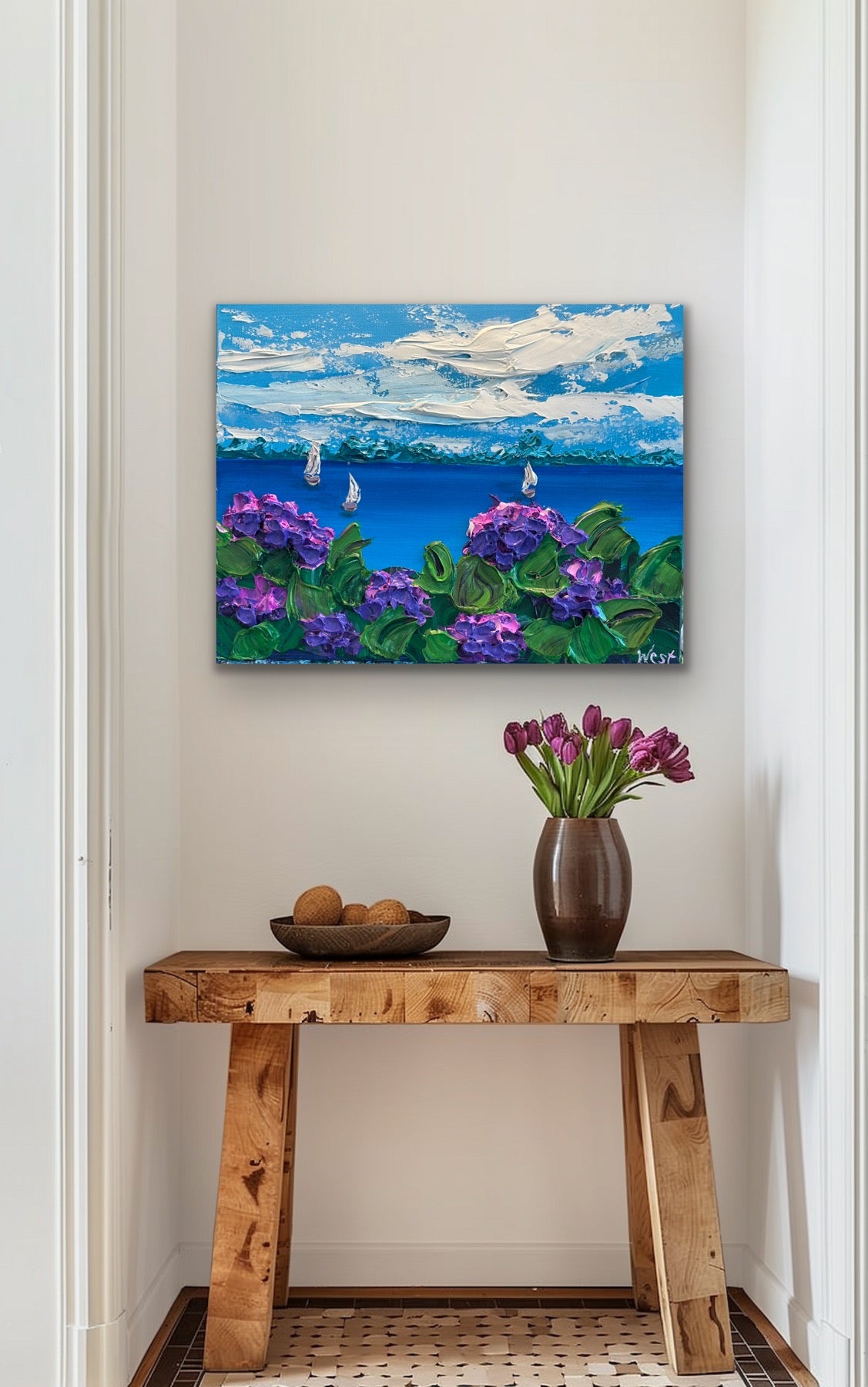 "Hydrangea Sailing" - Original Artwork (Copy)