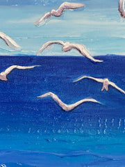 close up of Wings_Over_Blue_Sharon_West_Fine_Art
