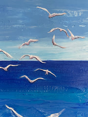 close up of Wings_Over_Blue_Sharon_West_Fine_Art