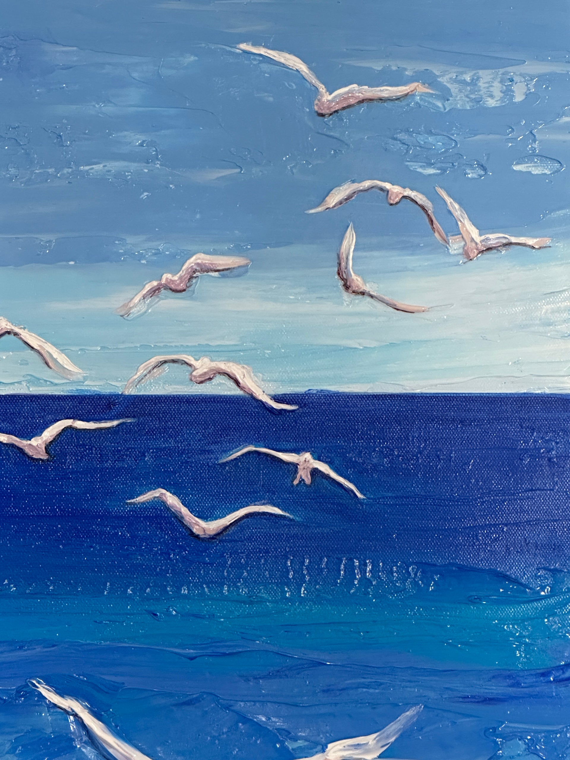close up of Wings_Over_Blue_Sharon_West_Fine_Art