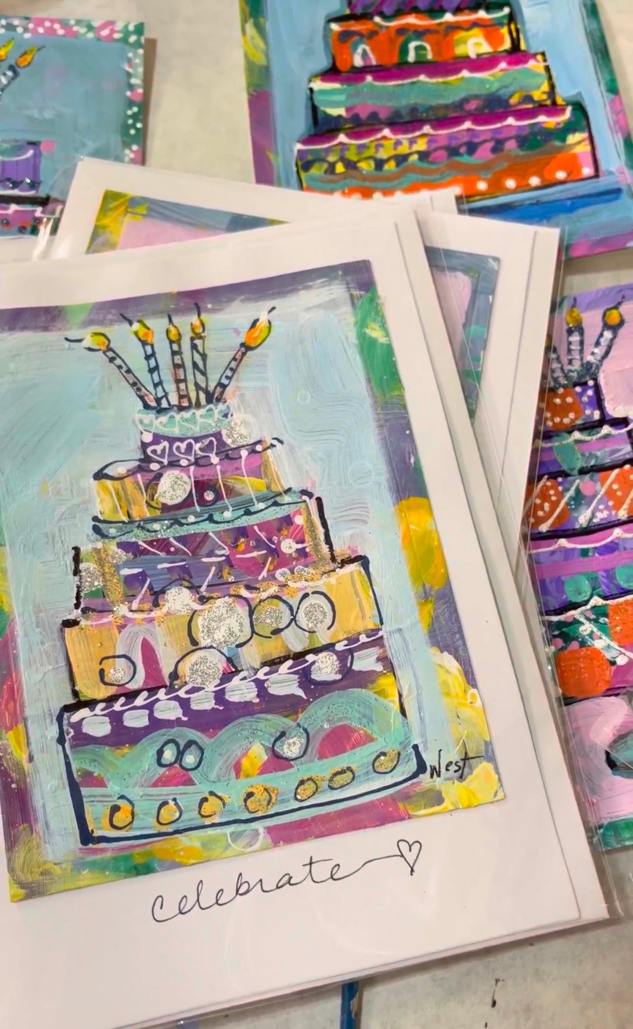 Hand-painted Greeting Cards (Not mass-produced, no two alike!)