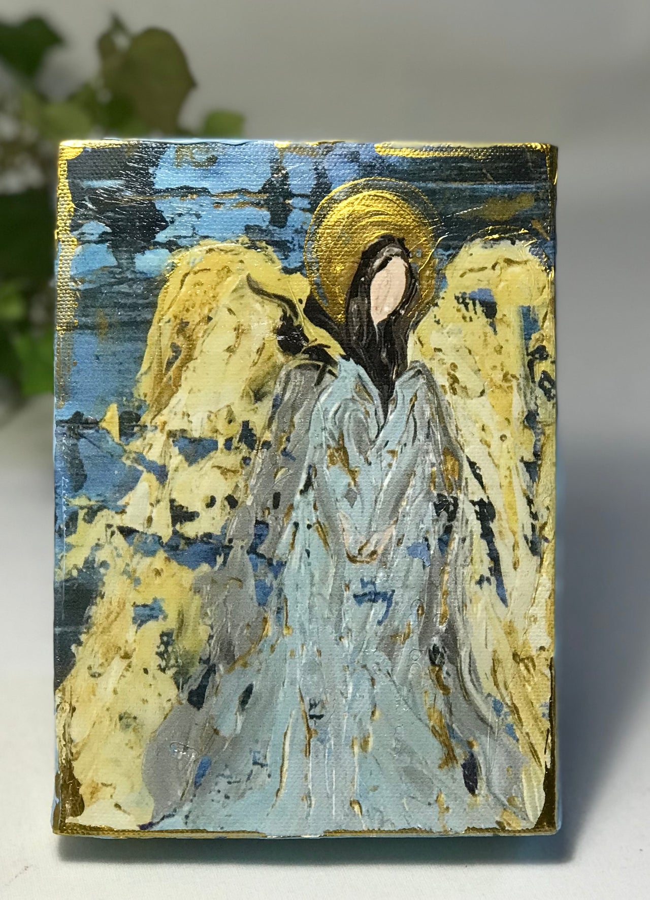 Angel to Watch Over You - Hand Embellished and Signed Canvas Reproduction