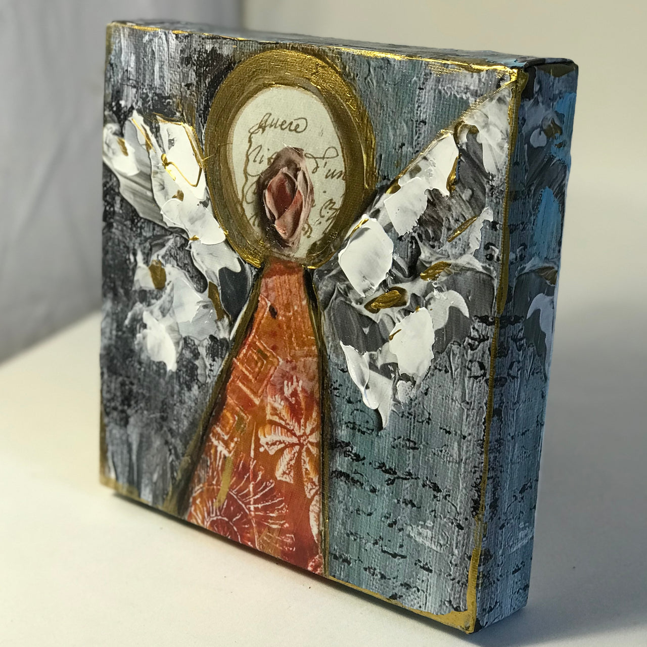 "Joyful Angel"- Hand embellished and signed reproduction